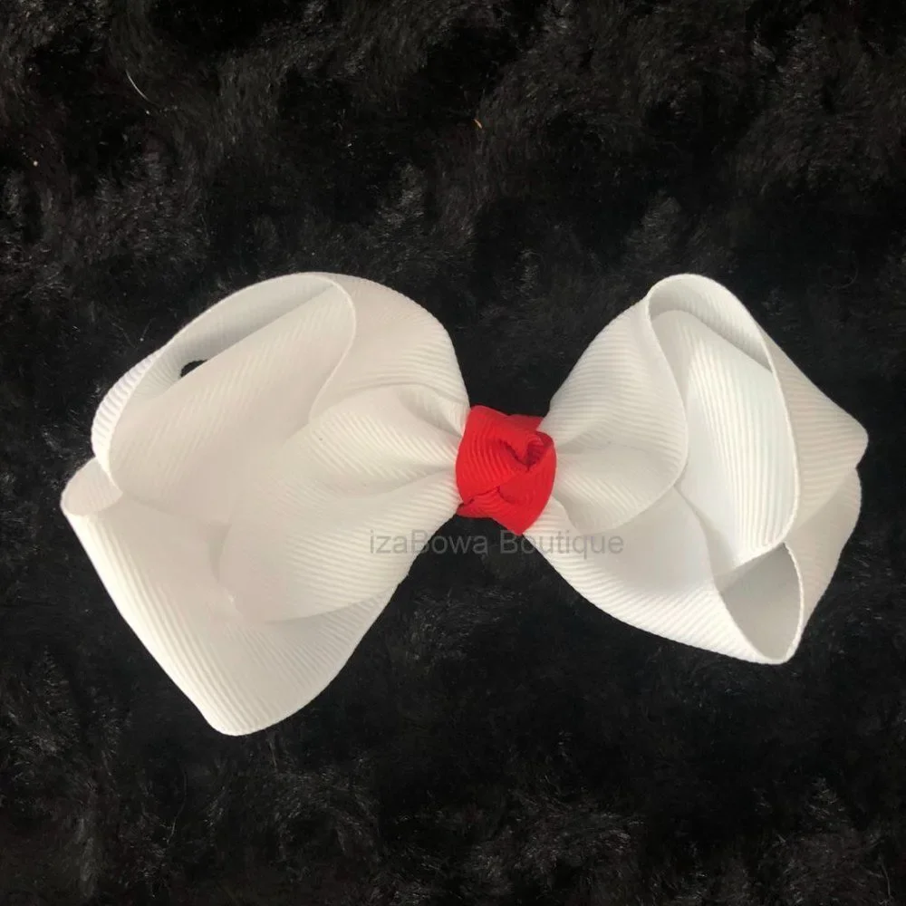 White with Red Center 4